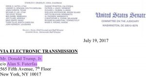 Senate Judiciary Committee has put Trump White House, Organization on notice today!