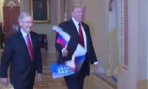 Watch THIS! VIDEO: Protester throws Russian flags as Trump arrives at Capitol, calls him TRAITOR